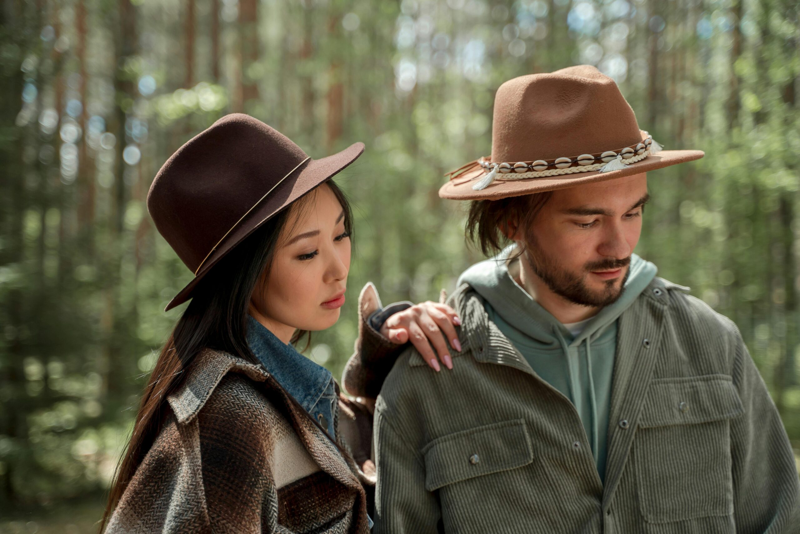 Traveler wearing stylish yet functional heavy-duty storm poncho